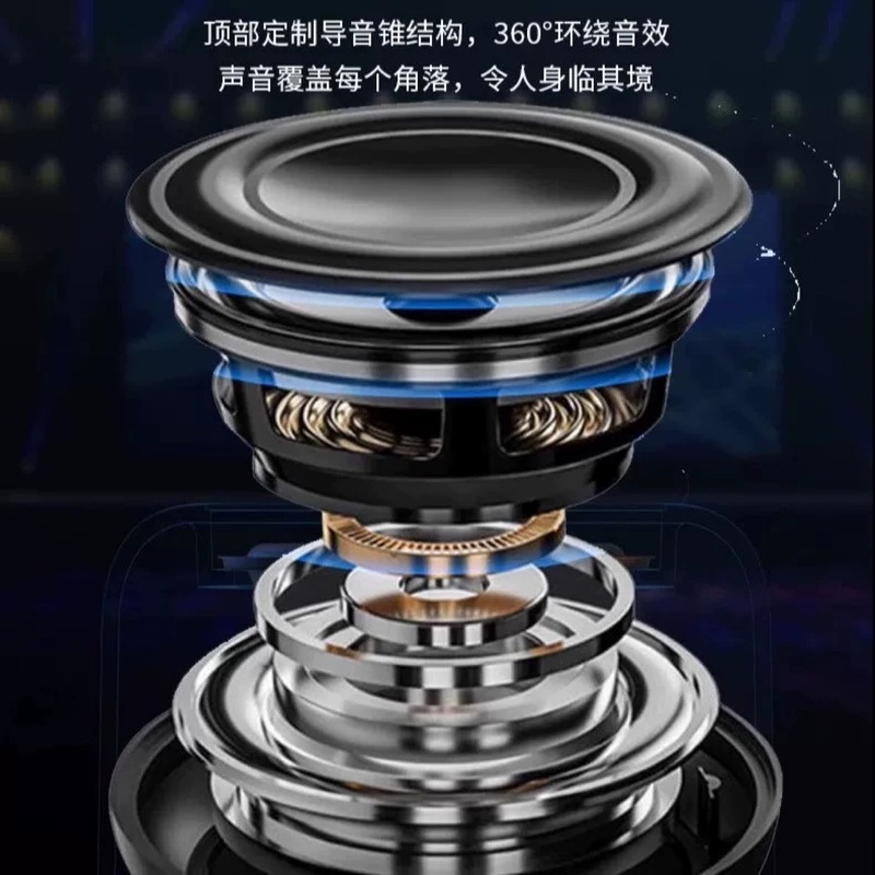 跨境500蓝牙小音响插卡家用户外便携桌面低音炮低音炮音响黑色|undefined