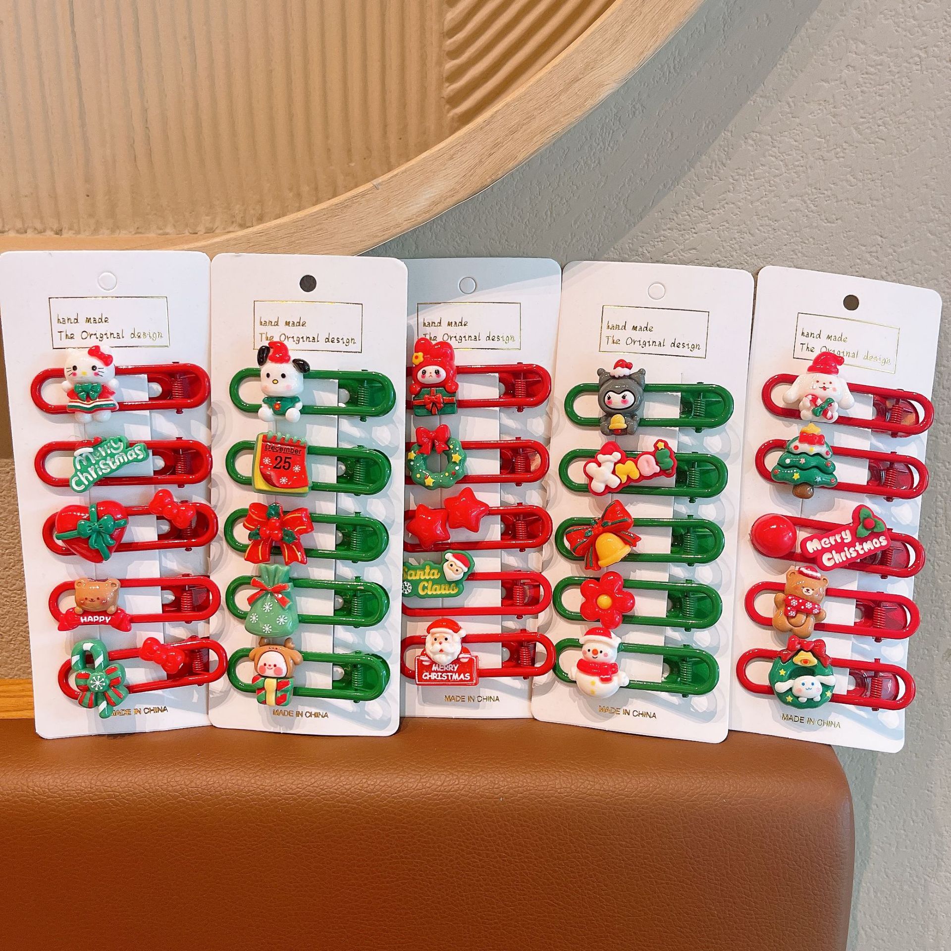 Navidad lindos clips de dibujos animados árbol de Navidad clip de metal clip de clip