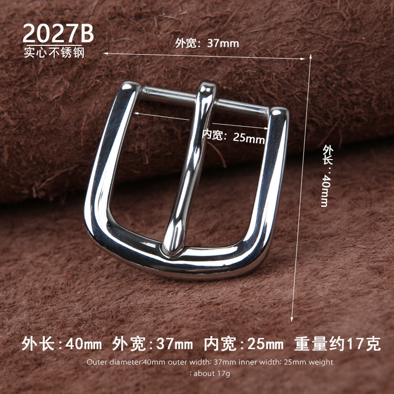 ステンレス革ベルトバックル304ソリッドウエストバックル針バックルカジュアル金属フルスチールベルトクリップ2.5cmレディース|undefined