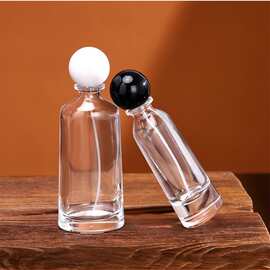 厂家批发创意香水玻璃瓶15卡口圆球盖分装瓶50ml100ml空瓶