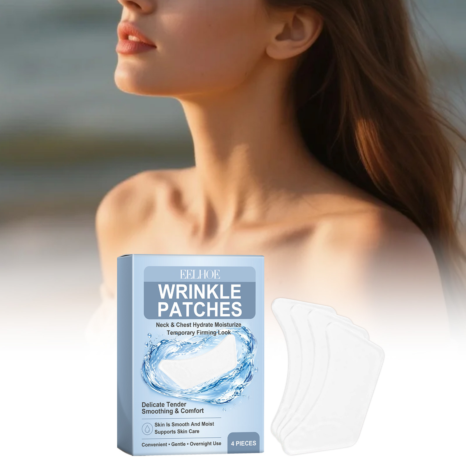Eelhoe Moisturizing Care Patch Skin-Friendly, Breathable, Delicate and Smooth, Cares for the Skin Contour of the Neck and Chest