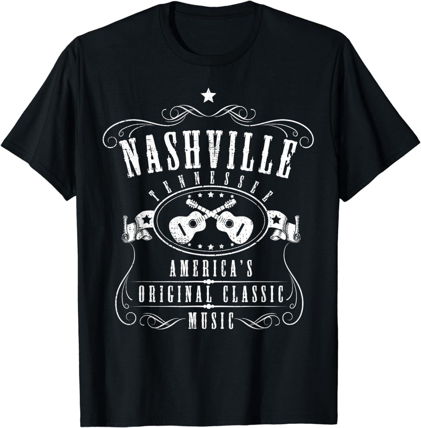Nashville Country Music T-Shirt Vintage Tennessee Musician T