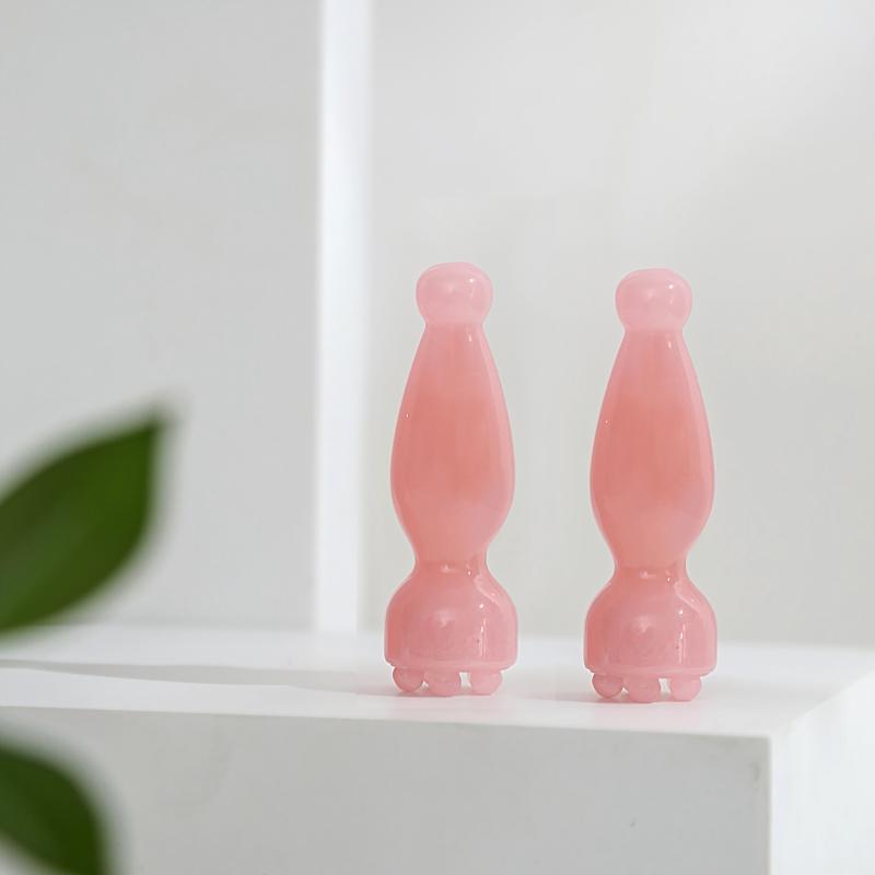 masajeador de ojos de loto pequeño madera de sándalo violeta corno de buey barra de raspado facial drenaje meridianos puntos instrumento de acupuntura