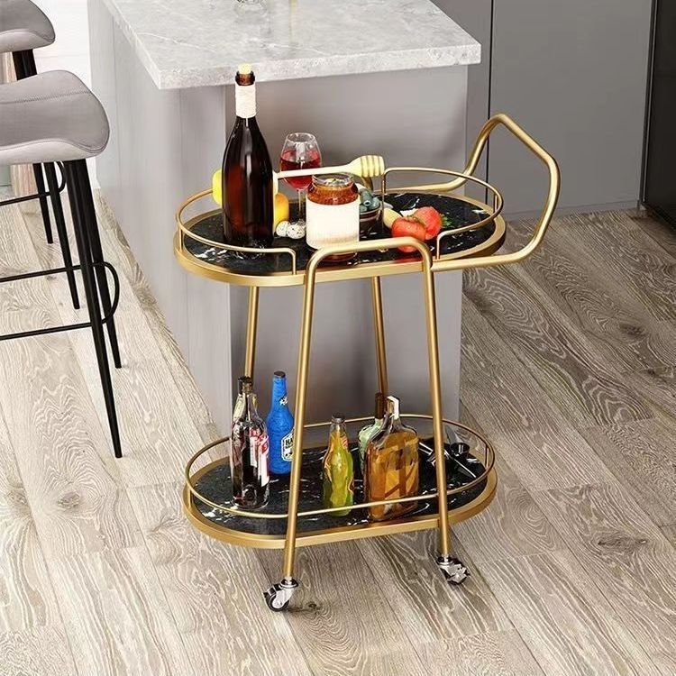 北欧のダイニングカート、商業家庭用レストランのモバイルトロリー、ホテルクラブの高級ワイン三段トロリー、食品配達カート|undefined