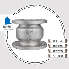 不锈钢消声止回阀H41X-16P 法兰软密封立式止回阀