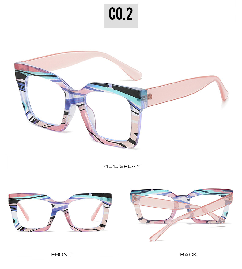 54g Weight Full Frame Glasses Structure Glasses Classification PC Lens Material Square Glasses Style Holiday, Daily Occasion Solid Color Pattern All Seasons Season Unisex Gender Simple Style, Classic Style Style Simple Style Classic Style Solid Color PC Square Full Frame Optical Glasses 6