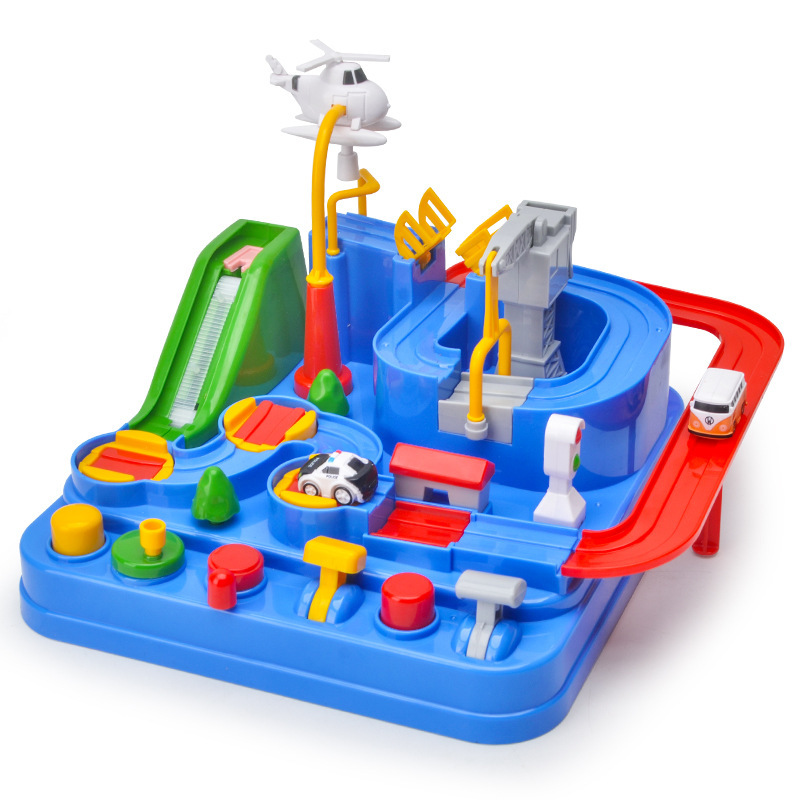 Tiktok Red niños Boy pista entrada coche aventura estacionamiento tren juguete puesto de supermercado regalo