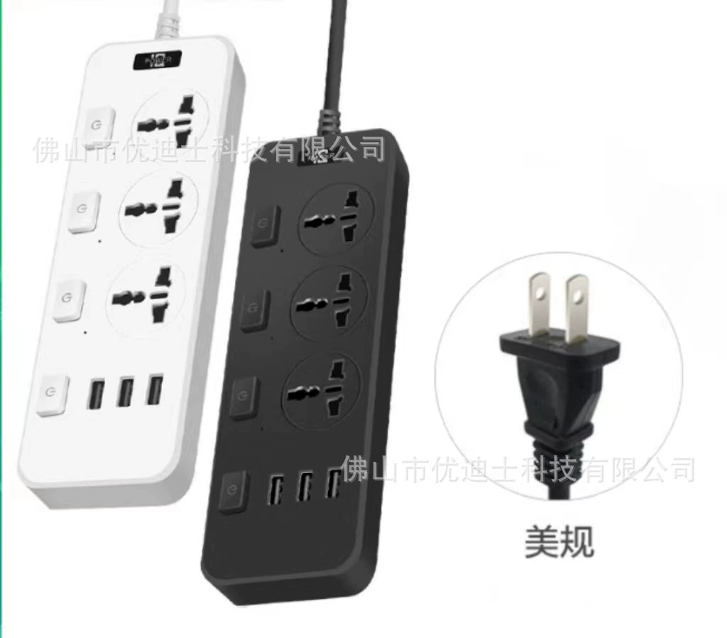 Кросс-бордер кабель питания с несколькими отверстиями USB, розетка 3 отверстия, эксклюзивная розетка с выключателем, бытовая розетка с множеством вставок и оптовая продажа