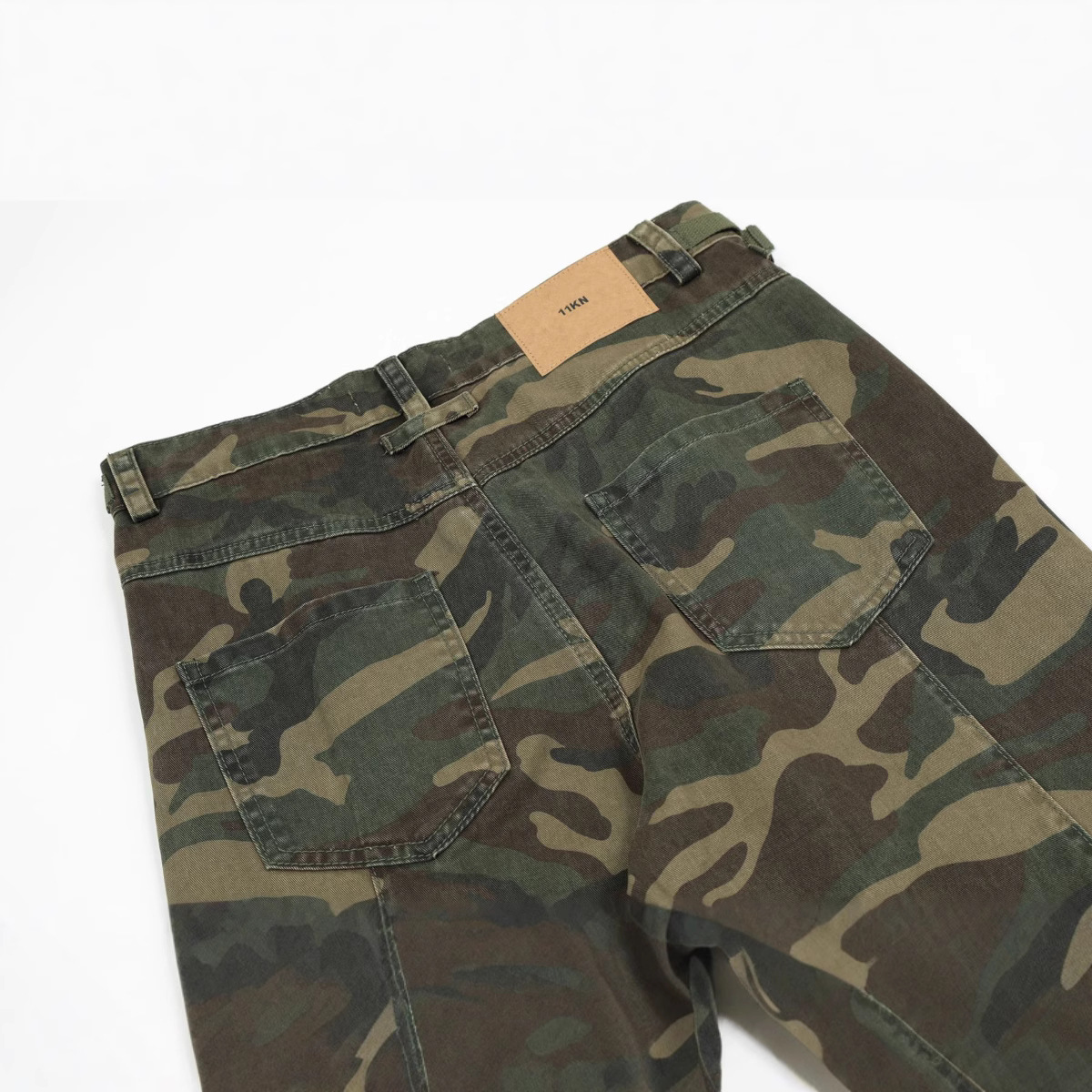 11kn original retro americano calle camuflaje jeans casual hombres de moda Marca Diseño Pantalones rectos flojos al por mayor