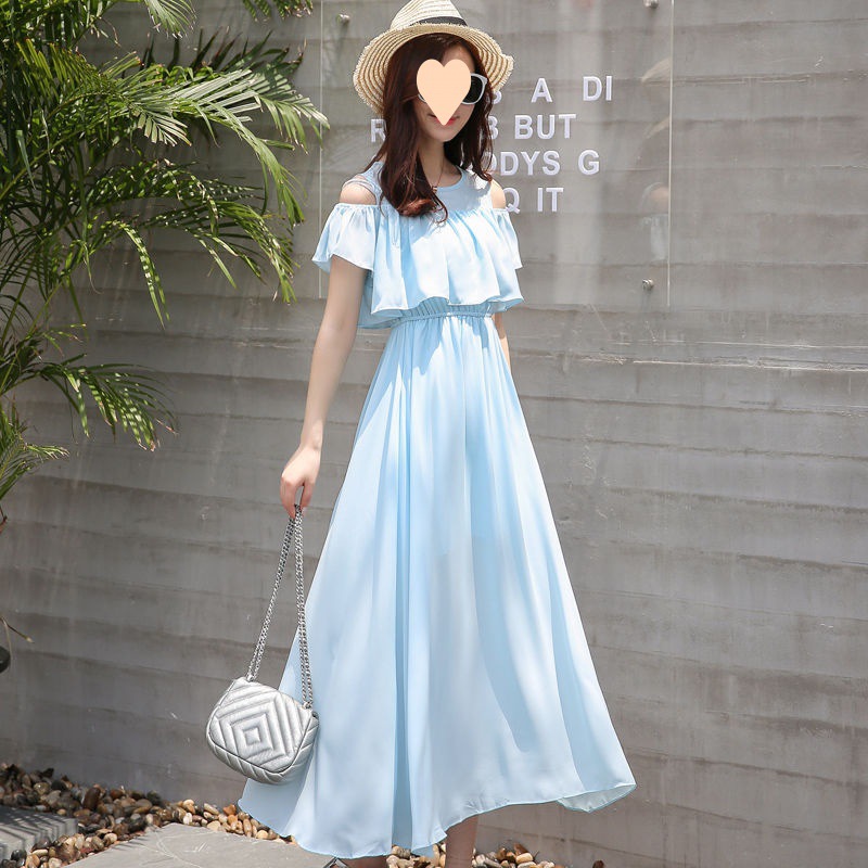 Shiffon summer long skirt