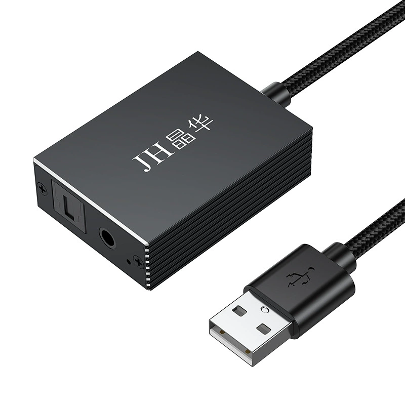 Jinghua совместим с USB к 3.5 оптоволоконному аудиопреобразователю PS4/PS5 компьютерные колонки усилитель мощности компьютерное соединение DVD