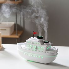 仿真轮船香薰机超声波精油香薰加湿器七彩灯光跨境电商亚马逊热销