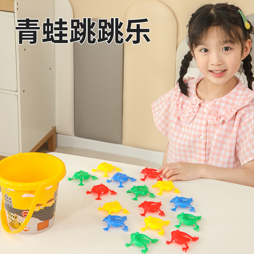 The Jumping Frog Toy, a little frog that hops, for children, 8090 Retro Style, same as the nostalgic version.