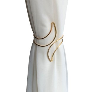 Cross-border Foreign Trade Europe and America Hot Selling Simple Adjustable Metal Moon Curtain Gauze Curtain Strap Curtain Buckle Arm Ring Bracelet