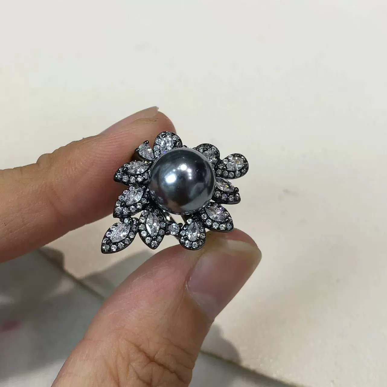 Бусы из жемчуга, аксессуары, регулируемое кольцо, проба 925