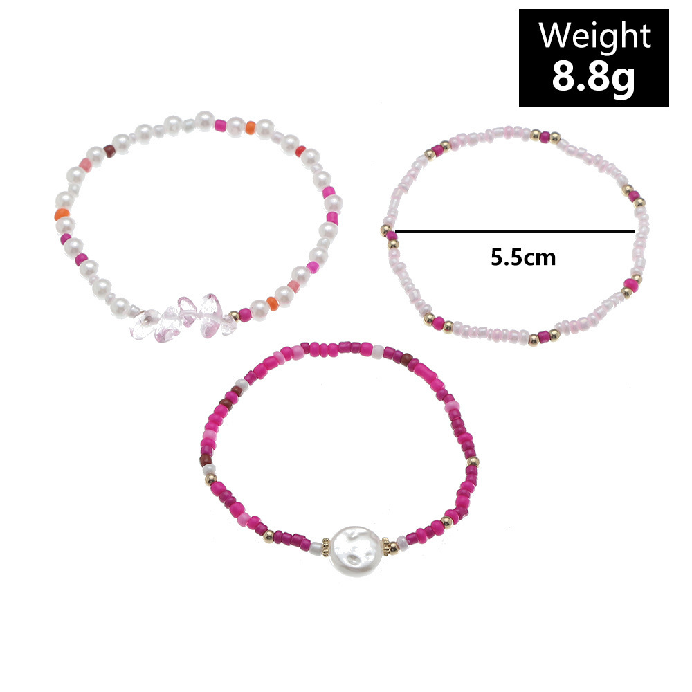 15g Weight Bracelets Classification Beads Chain Material 1 Set Quantity Casual, Daily Occasion Artificial Crystal, Seed Bead Material Geometric Pattern Women's Gender Beaded Design Simple Style Style Simple Style Geometric Artificial Crystal Seed Bead Beaded Women's Bracelets 7