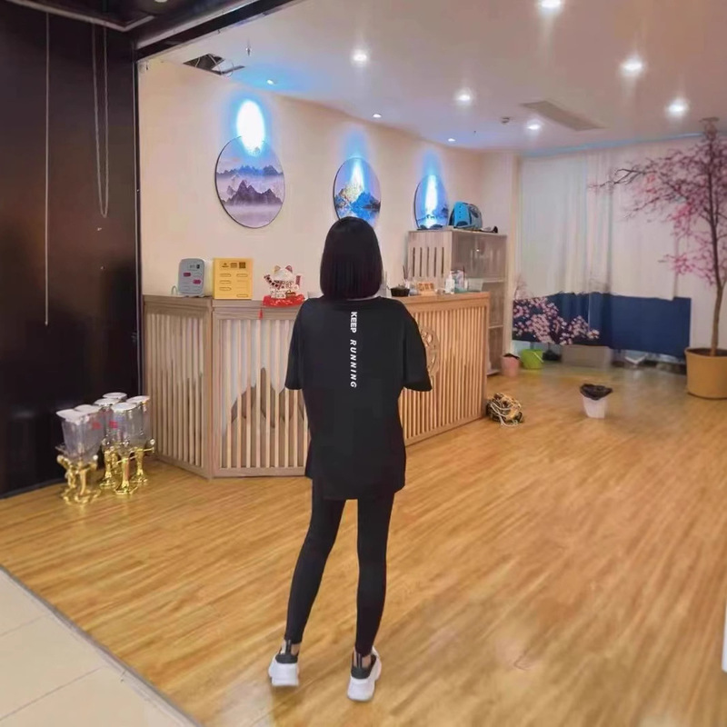 Women's Short-Sleeved Summer Quick-Drying Hip-Length Sports T-Shirt Women's Large Size Fat mm Loose Casual Yoga Top Pure Color