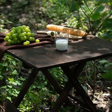 拍照复古实木老木板做旧折叠桌子长方圆形摄影美食物古风首饰摆件