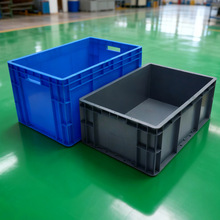 厂家现货欧标EU箱东莞汽车配件周转物流箱汽配胶筐灰蓝色胶框