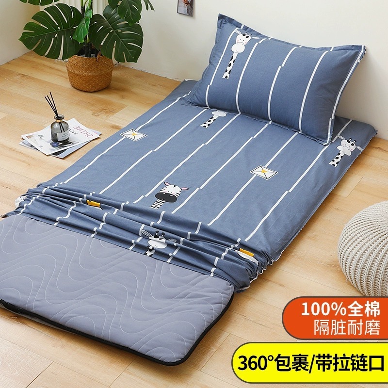 Funda de colchón de algodón 100% funda de edredón dormitorio de estudiantes funda protectora de colchón con todo incluido funda de cojín funda de edredón funda antipolvo