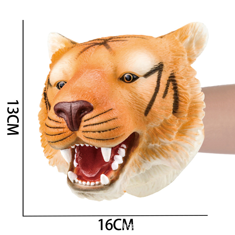 Guantes de títeres de mano de dinosaurio, goma blanda, tiranosaurio, triceratops, simulación de tiburón, modelo animal, puesto, brazo de tiburón, juguete transfronterizo