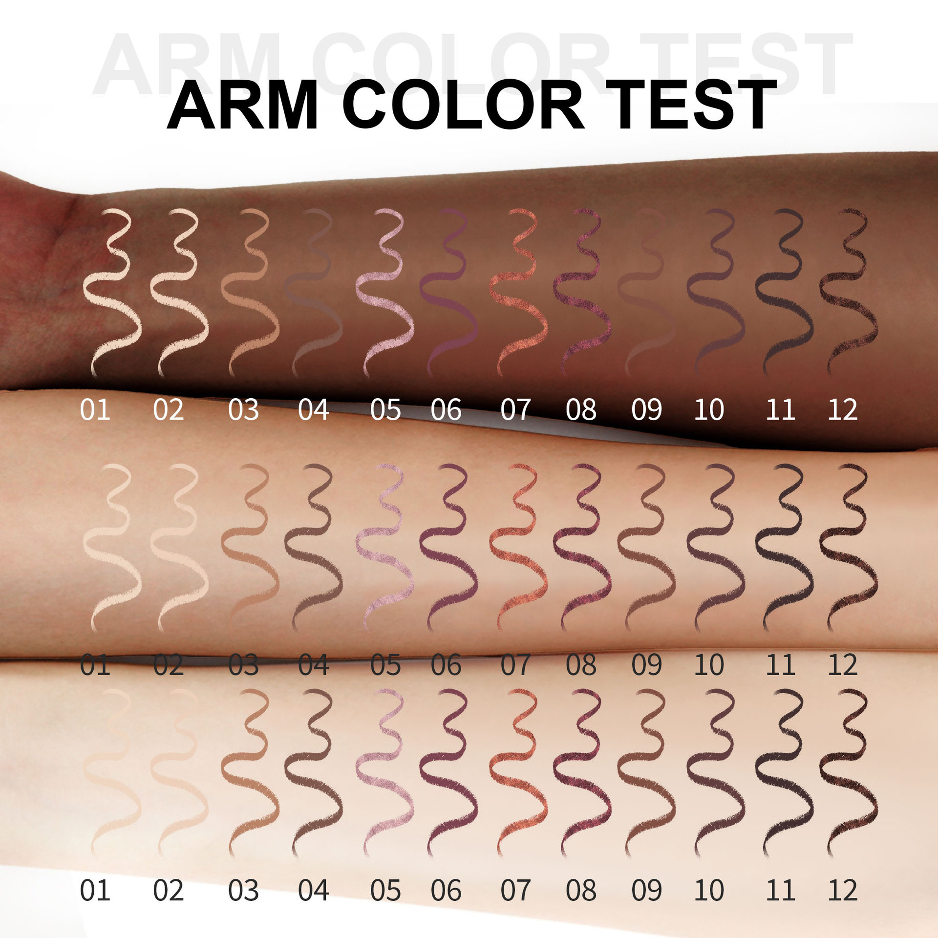 SHCOETY 12-color pearlescent eyeshadow pen set, non-smudging with pencil sharpener, eyeliner, horizontal pencil, cross-border Application Scenario