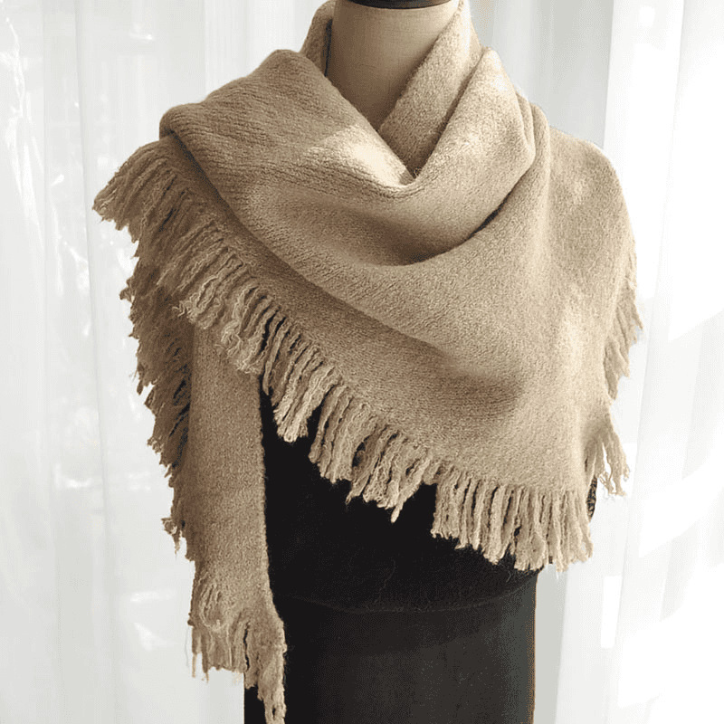 Dune vagabundo sensación de lana mezclada toalla de triángulo bordilla temperamento universal mantle bufandas de cuello coreano inns