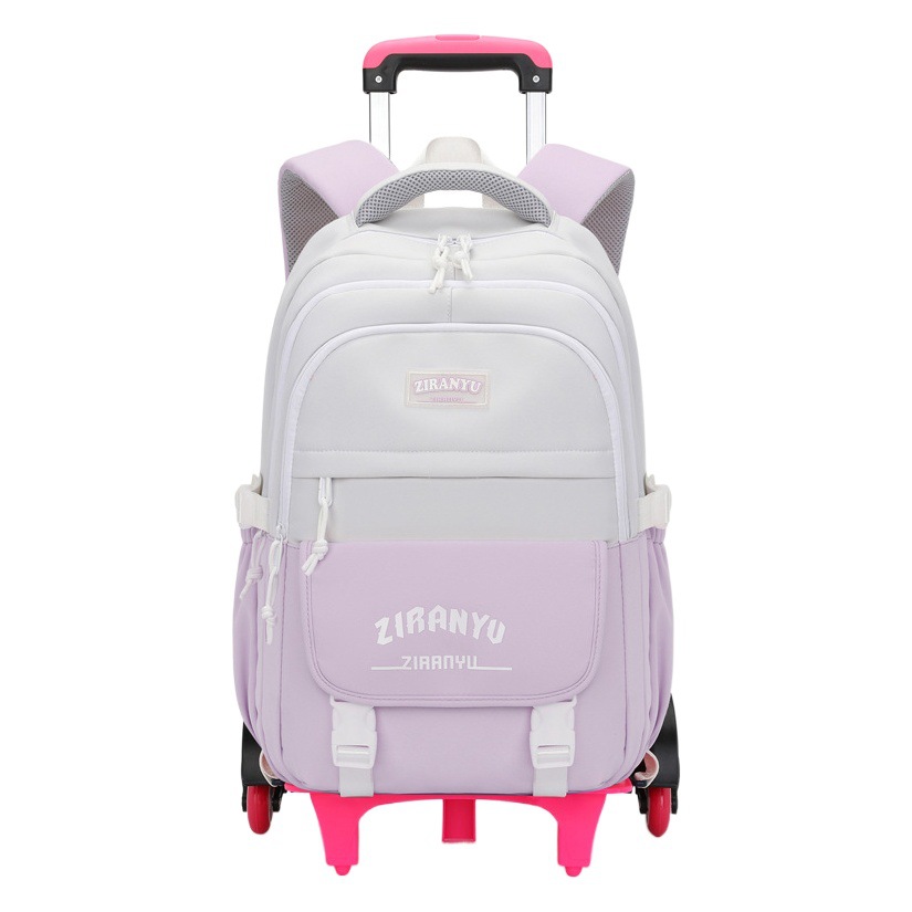 Pescado natural nueva escalera escalada carro mochila Junior High School Niño de gran capacidad desmontable de una sola pieza entrega de la mochila de los niños