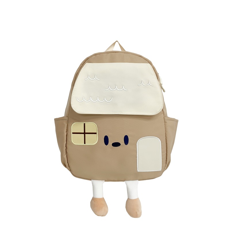 Mochila de dibujos animados para niños y niñas encantadora casa pequeña mochila escolar para estudiantes de jardín de infantes 2024 nuevo comercio exterior mochila infantil