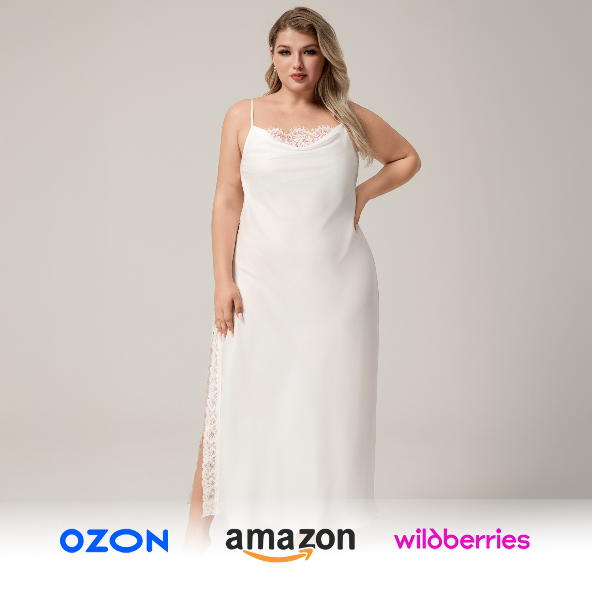 Yaoting nuevo estilo europeo y americano satén de chiffón de encaje pijama sexy pijama SQ7005