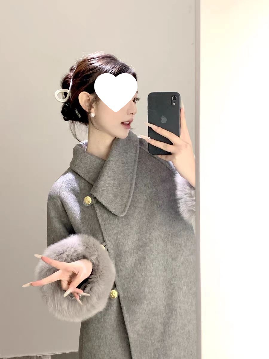 Women's Mid-length Woolen Trench Coat For Autumn And Winter_voghion.com