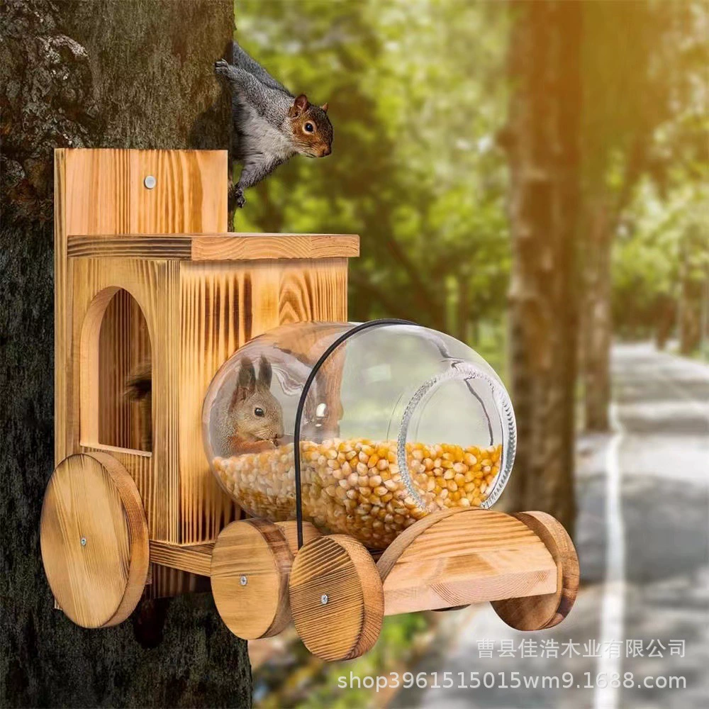 Кормушка Белка Открытый Хомяк Зоопарк Садовая кормушка для птиц Животные Дрехомор Ремесла