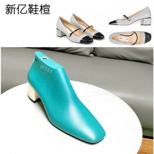 Women's Medium Heel Mary Jane Shoes Last Toe Thick Heel 4.5cm Square Toe French Small Leather Shoes Last Toe Shoe Mold W581