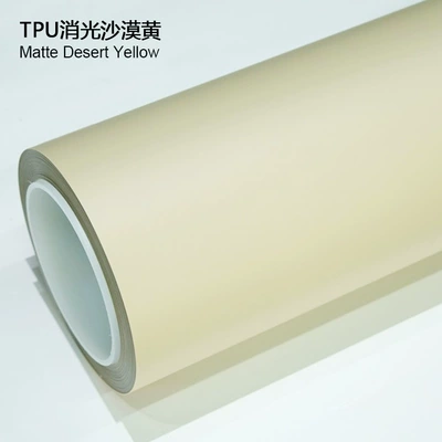 Auto Color Change Film: Color-Changing Film Ppf Frosted Matte - tpu-matte-desert-yellow-1524m15m