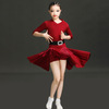 拉丁舞服女儿童演出夏季新款专业考级比赛训练分体套装少儿舞蹈裙|ms