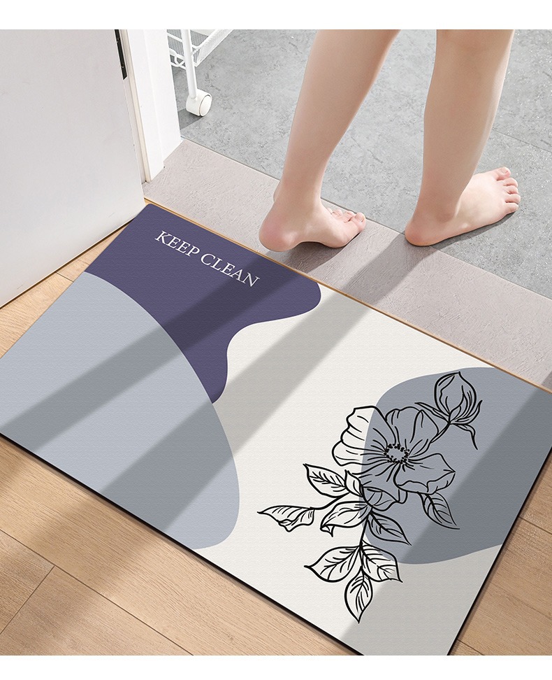 Kieselgur-Schlamm-Absorptionsmatte, Badezimmer-Bodenmatte, rutschfeste Eingangstürmatte, Eingangsteppich, Toiletten-Bodenmatte_voghion.com