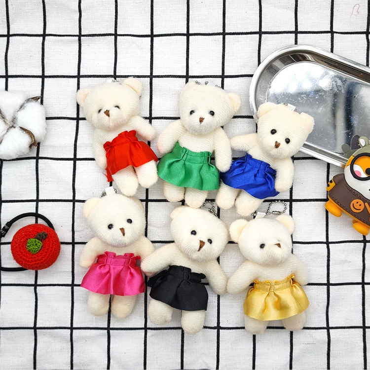Медведь мультфильм букет сумка кулон соединенный Медведь кукла флорист сумка Цветочная кукла короткая плюшевая игрушка кулон оптом