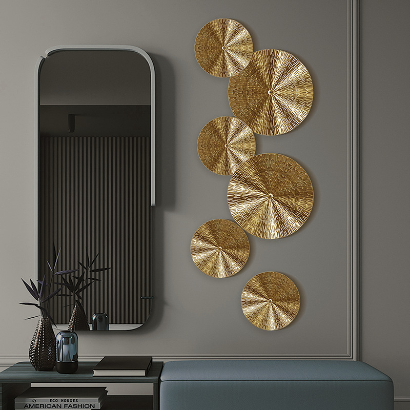 Modern home mural creative straight grain wave irregular circular design Sunglasses wall decoration with hand gift Pendant