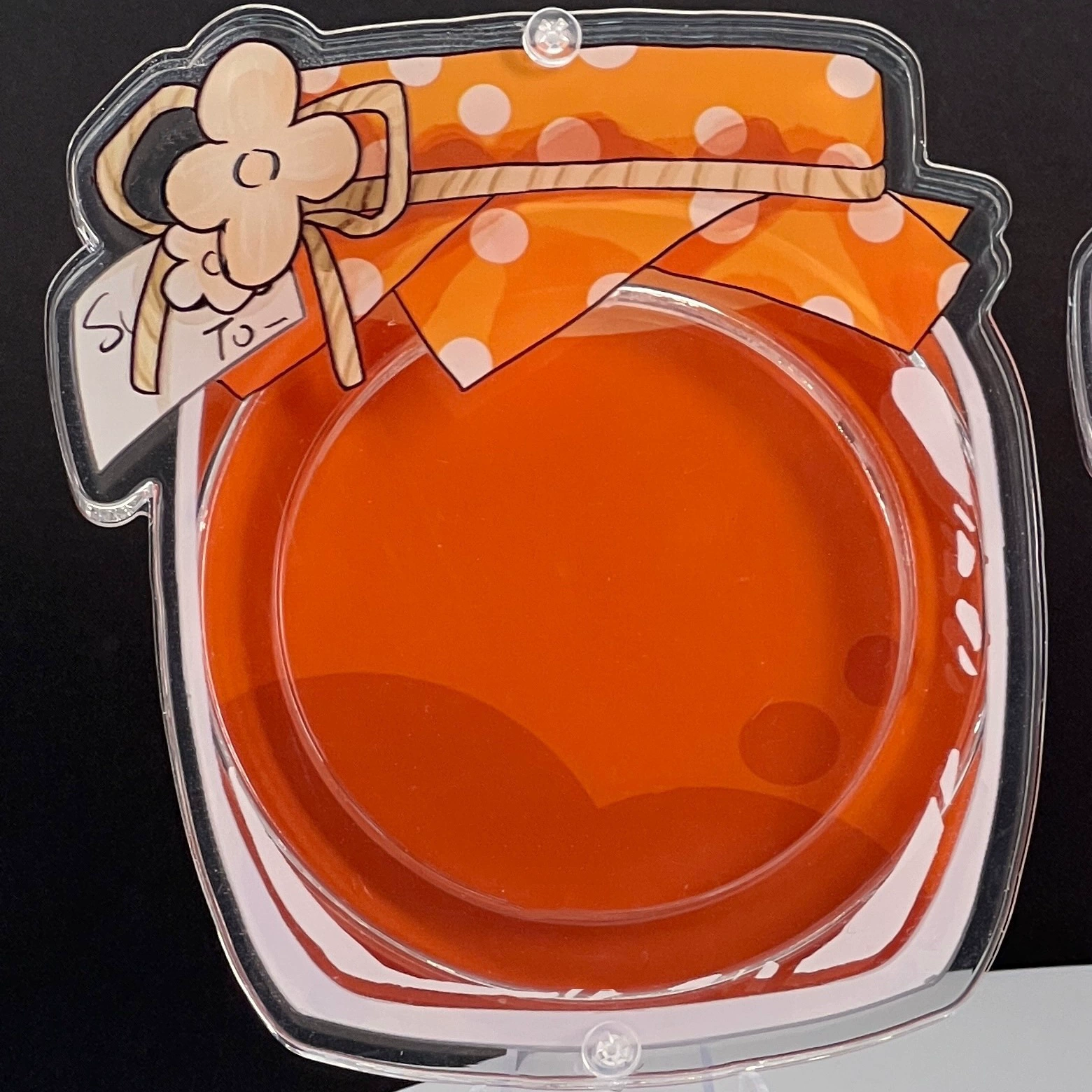 Original acrylic jam jar bar chi brick desktop valley beauty display rack storage box 2D animation ornaments