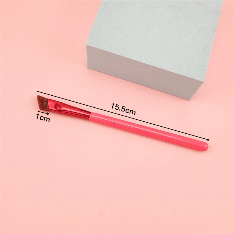 Cross-border exclusive wild eyebrow brush, multi-functional square three-dimensional concealer brush, angled eyebrow brush, hairline portable makeup brush undefined
