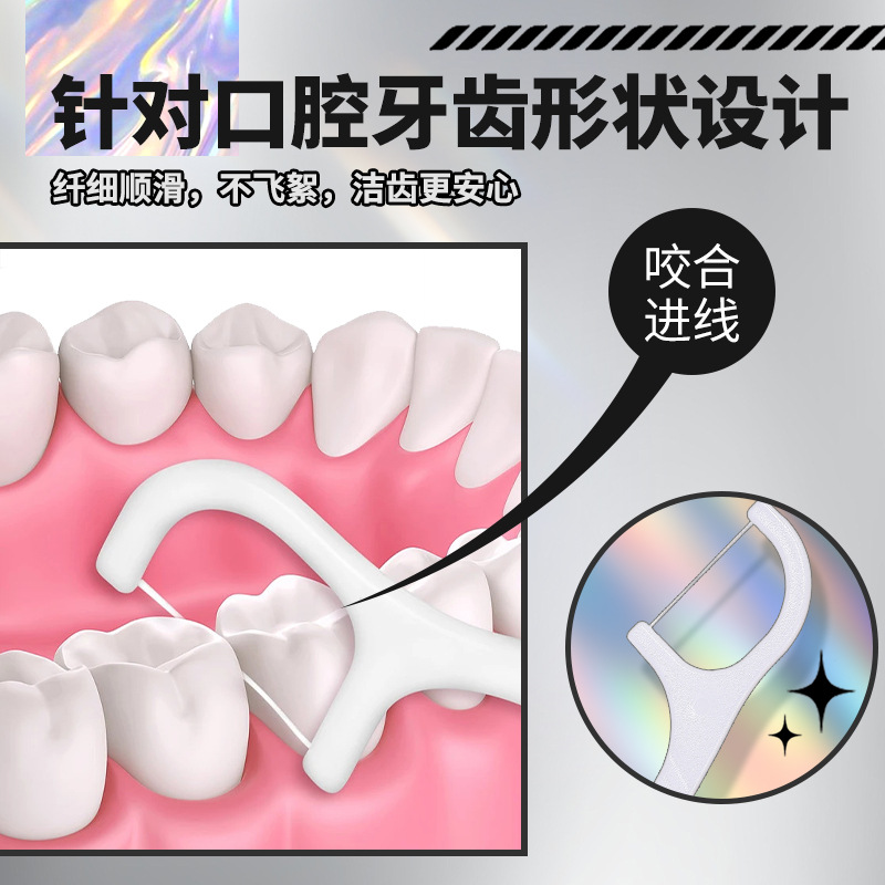 LMLTOP 100 varillas de hilo dental, limpieza oral, varillas de hilo dental blanco, palillos de dientes desechables, hilo fino JJF34