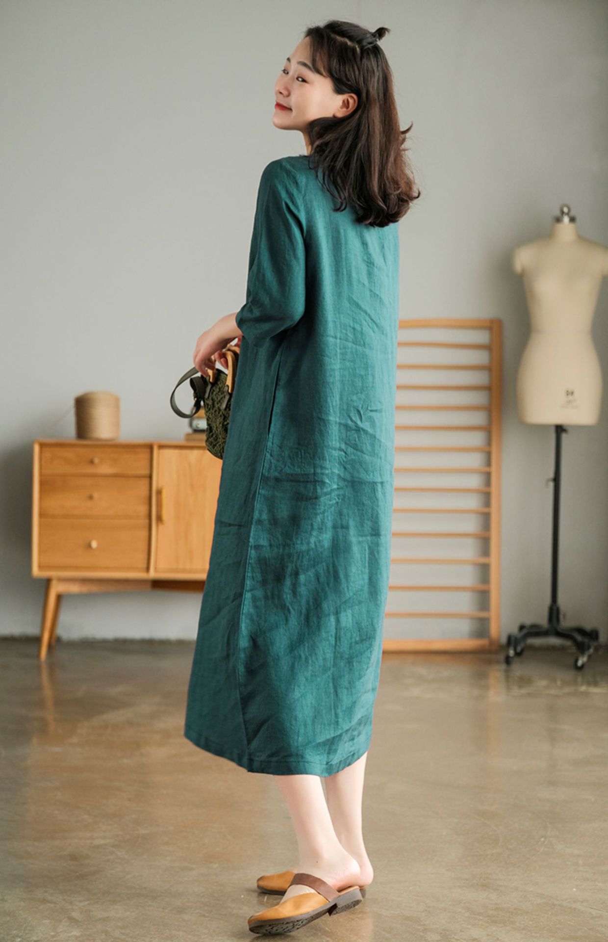 ショップ チュニック ダンプワッシャーAラインミニドレス ZOZOTOWN