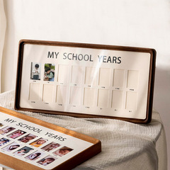 Opening Ceremony Children's Growth Campus Time Photo Frame Graduation Commemorative Baby Kindergarten ID Photo Solid Wood Frame Setup