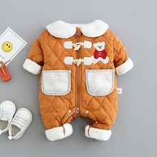 嬰兒服裝男女寶寶拉鏈外出服羽絨棉棉衣冬季冬裝加棉保暖韓版嬰童