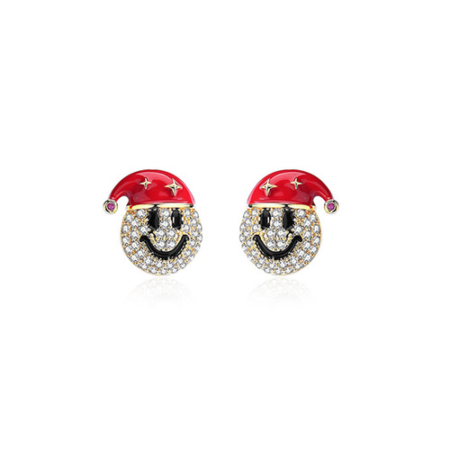 European and American new Christmas earrings collection snowman snowflake deer head Christmas socks cane earrings Christmas and New Year gifts