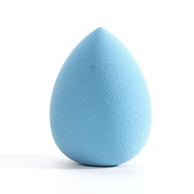 Embalaje independiente belleza huevo poliuretano maquillaje esponja polvo húmedo y seco soplo no-látex fábrica de bolas de maquillaje al por mayor
