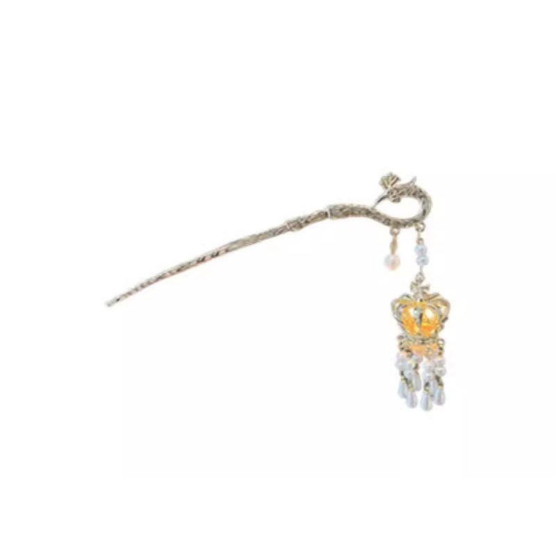 Niños del mediado otoño antiguo clip de cabello luz palacio clip de cabello para niñas vestidos chinos adornamiento de cabello de alta sensación clip de cabello tocado