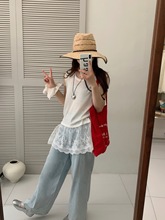 东大门同款 MM Studio蕾丝拼接背心女夏季新款韩版无袖上衣仙气棉