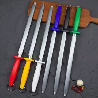 高碳钢磨刀棒12寸扁棒心屠夫专用磨刀棍挡刀棍屠宰肉联家用磨刀石