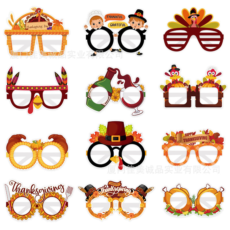 Autumn Thanksgiving Themed Party Funny Photo Props Party Scene Atmosphere Decoration Supplies Set Bulletin Board